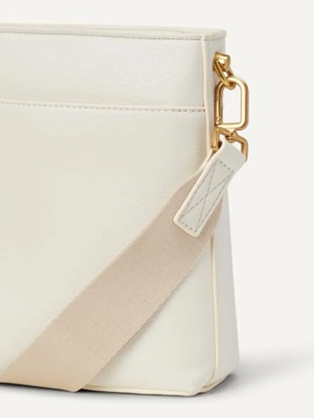 Faux Leather Sling Crossbody Bag with Adjustable Strap